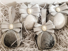 Load image into Gallery viewer, Grey &amp; Silver Baubles - Set Of 4 - A Bauble Affair
