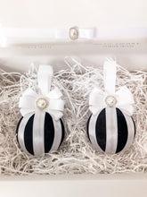 Load image into Gallery viewer, Black &amp; White Baubles - Set Of 2 - A Bauble Affair
