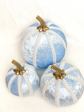 Load image into Gallery viewer, Pastel Blue Pumpkin Decoration - A Bauble Affair
