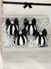 Load image into Gallery viewer, White &amp; Black Baubles - Set Of 4 - A Bauble Affair
