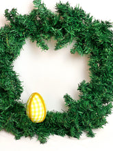 Load image into Gallery viewer, Large Easter Egg - Gingham Yellow - A Bauble Affair
