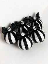 Load image into Gallery viewer, White &amp; Black Halloween Bauble - A Bauble Affair
