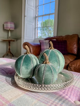 Load image into Gallery viewer, Sage Green Pumpkin Decoration - A Bauble Affair
