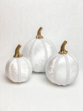 Load image into Gallery viewer, White Pumpkin Decoration - A Bauble Affair
