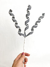 Load image into Gallery viewer, 16” Black &amp; White Striped Picks - A Bauble Affair
