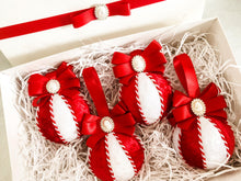 Load image into Gallery viewer, Candy Cane Baubles - Set Of 4 - A Bauble Affair
