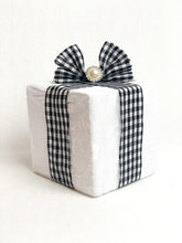 Load image into Gallery viewer, White Gingham Present Decorations - A Bauble Affair
