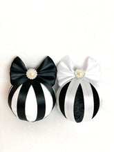 Load image into Gallery viewer, White &amp; Black Baubles - Set Of 4 - A Bauble Affair
