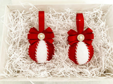 Load image into Gallery viewer, Candy Cane Baubles - Set Of 2 - A Bauble Affair
