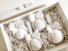 Load image into Gallery viewer, White Baubles - Set Of 4 - A Bauble Affair
