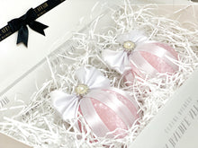 Load image into Gallery viewer, Pastel Pink &amp; White Baubles - Set Of 2 - A Bauble Affair
