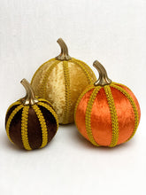 Load image into Gallery viewer, Set of 3 Autumn Pumpkin Decorations - A Bauble Affair
