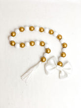 Load image into Gallery viewer, White &amp; Gold Beaded Garland - A Bauble Affair
