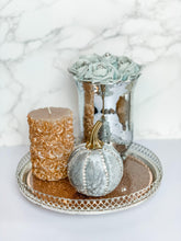 Load image into Gallery viewer, Silver Grey Pumpkin Decoration - A Bauble Affair
