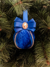 Load image into Gallery viewer, Royal Blue, Emerald Green &amp; Gold Traditional Baubles - Set Of 6 - A Bauble Affair
