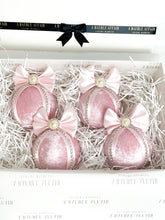 Load image into Gallery viewer, Pastel Pink Baubles - Set Of 4 - A Bauble Affair
