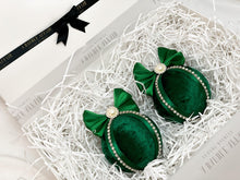 Load image into Gallery viewer, Emerald Green Baubles - Set Of 2 - A Bauble Affair
