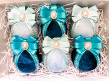 Load image into Gallery viewer, Turquoise &amp; Pastel Blue Baubles - Set Of 6 - A Bauble Affair
