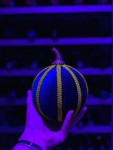 Load image into Gallery viewer, Oxford Navy Blue Pumpkin Decoration - A Bauble Affair
