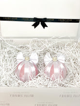 Load image into Gallery viewer, Pastel Pink &amp; White Baubles - Set Of 2 - A Bauble Affair
