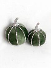 Load image into Gallery viewer, Sage Green &amp; Silver Pumpkin Decoration - A Bauble Affair
