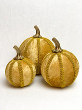 Load image into Gallery viewer, Gold Pumpkin Decoration - A Bauble Affair
