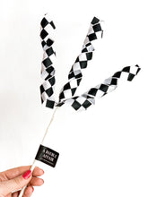 Load image into Gallery viewer, 16” Chequered Black &amp; White Picks - A Bauble Affair
