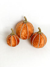 Load image into Gallery viewer, Orange Diamanté Pumpkin Decoration - A Bauble Affair
