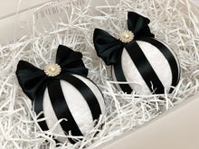 Load image into Gallery viewer, White &amp; Black Baubles - Set Of 2 - A Bauble Affair
