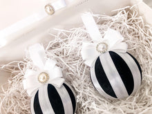 Load image into Gallery viewer, Black &amp; White Baubles - Set Of 2 - A Bauble Affair
