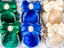 Load image into Gallery viewer, Royal Blue, Emerald Green &amp; Gold Traditional Baubles - Set Of 6 - A Bauble Affair
