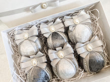 Load image into Gallery viewer, Grey &amp; Silver Baubles - Set Of 6 - A Bauble Affair
