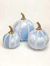 Load image into Gallery viewer, Pastel Blue Pumpkin Decoration - A Bauble Affair
