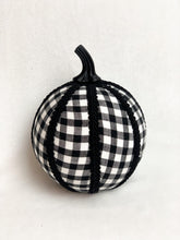 Load image into Gallery viewer, Gingham Checked Pumpkin Decoration - A Bauble Affair
