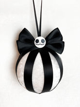 Load image into Gallery viewer, White &amp; Black Halloween Bauble - A Bauble Affair
