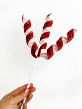 Load image into Gallery viewer, 16” Sparkly Candy Cane Red &amp; White Picks - A Bauble Affair
