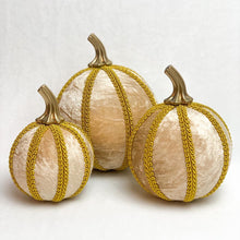 Load image into Gallery viewer, Champagne Pumpkin Decoration - A Bauble Affair
