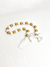 Load image into Gallery viewer, White &amp; Gold Beaded Garland - A Bauble Affair
