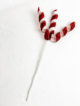 Load image into Gallery viewer, 16” Sparkly Candy Cane Red &amp; White Picks - A Bauble Affair
