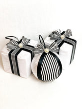 Load image into Gallery viewer, Pinstripe White Baubles - A Bauble Affair
