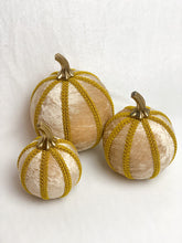 Load image into Gallery viewer, Champagne Pumpkin Decoration - A Bauble Affair
