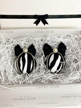 Load image into Gallery viewer, Zebra Print Baubles - Set Of 2 - A Bauble Affair
