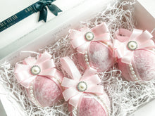 Load image into Gallery viewer, Pearl &amp; Pastel Pink Decorations - A Bauble Affair
