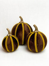 Load image into Gallery viewer, Set of 3 Autumn Pumpkin Decorations - A Bauble Affair
