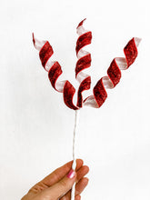 Load image into Gallery viewer, 16” Sparkly Candy Cane Red &amp; White Picks - A Bauble Affair
