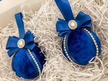 Load image into Gallery viewer, Royal Blue Baubles - Set Of 2 - A Bauble Affair
