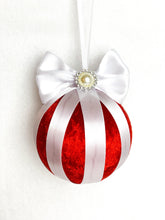 Load image into Gallery viewer, Red &amp; White Bauble - A Bauble Affair
