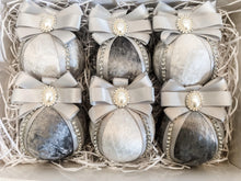 Load image into Gallery viewer, Grey &amp; Silver Baubles - Set Of 6 - A Bauble Affair
