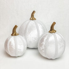 Load image into Gallery viewer, White Pumpkin Decoration - A Bauble Affair
