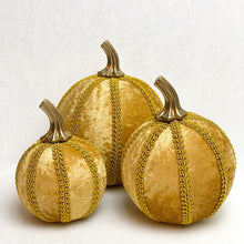 Load image into Gallery viewer, Gold Pumpkin Decoration - A Bauble Affair
